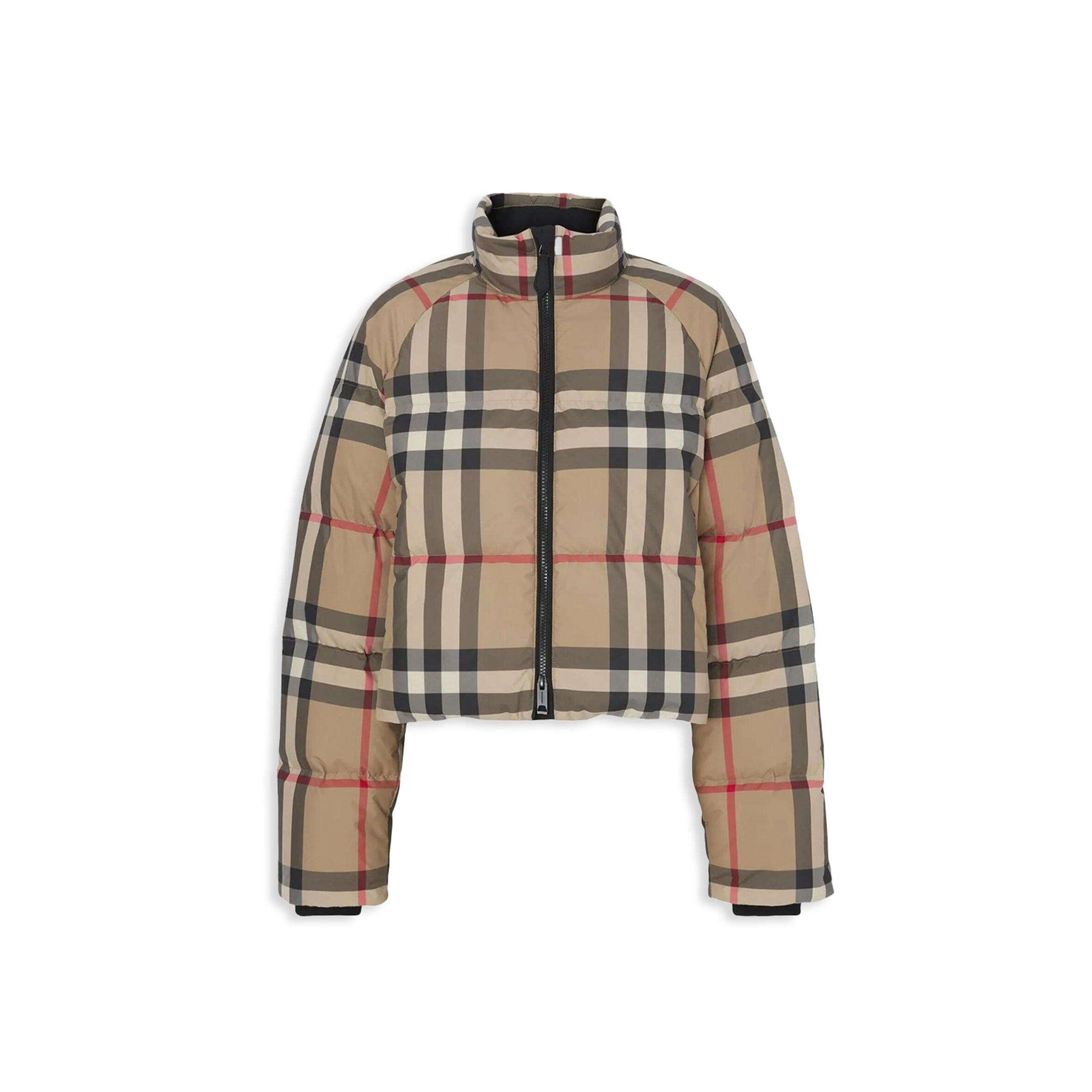 BURBERRY VINTAGE CHECK CROPPED PUFFER JACKET 